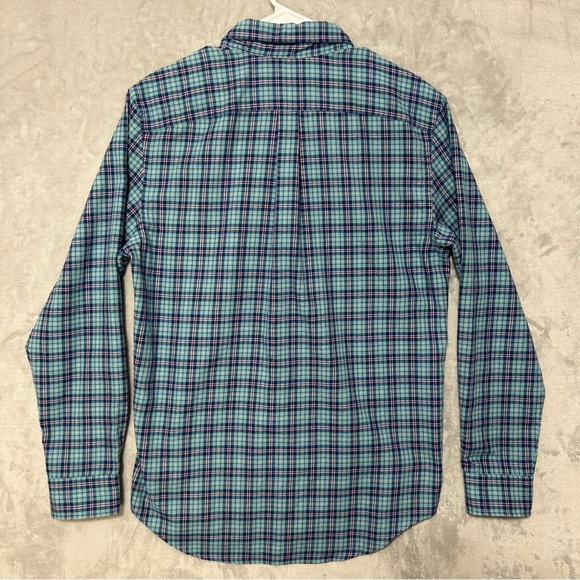 Vineyard Vines Performance Shirt Men's Small Blue Plaid Classic Fit Murray - Picture 2 of 8